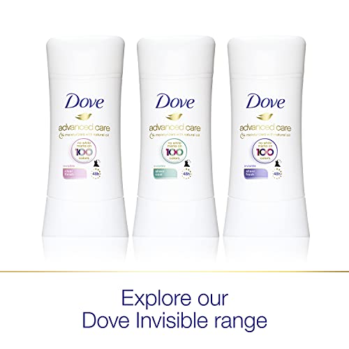 Dove Advanced Care Invisible Antiperspirant Deodorant Stick No White Marks on...
