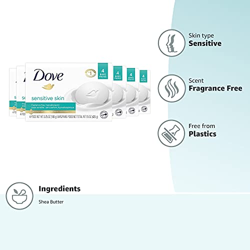 Dove Beauty Bar More Moisturizing Than Bar Soap for Softer Skin, Fragrance Fr...