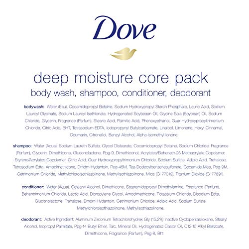 Dove Hair and Skin Care Regimen Pack For Soft Skin and Clean Hair Deep Moistu...