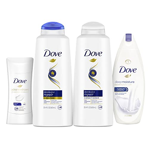 Dove Hair and Skin Care Regimen Pack For Soft Skin and Clean Hair Deep Moistu...