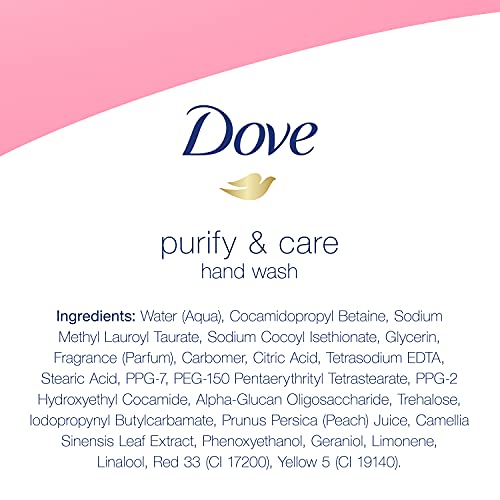 Dove Hand Wash Hygiene and Care For Hands White Peach and Tea Washes Away Bac...