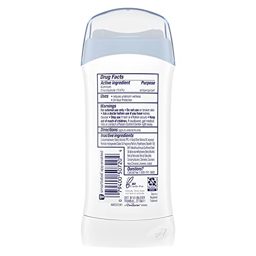 Dove Invisible Solid Antiperspirant Deodorant Stick for Women, Powder, For Al...