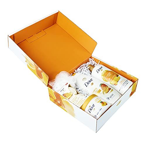Dove Mango & Almond Bath and Body Gift Set Gifts for Women, Moms, Great Spa S...