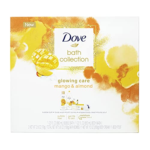 Dove Mango & Almond Bath and Body Gift Set Gifts for Women, Moms, Great Spa S...