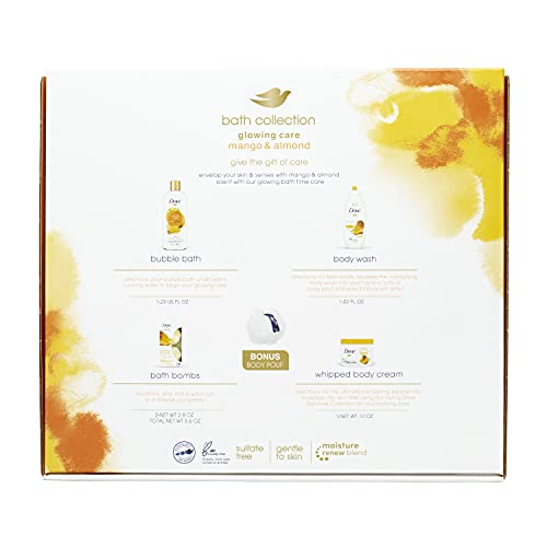 Dove Mango & Almond Bath and Body Gift Set Gifts for Women, Moms, Great Spa S...