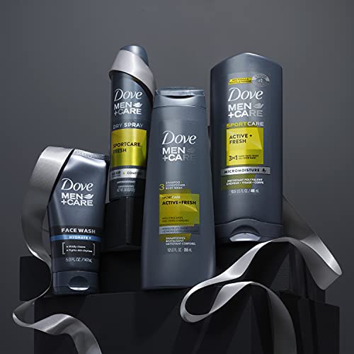 Dove Men+Care Everyday Grooming Gift Pack, Active+Fresh Body and Face Wash, A...