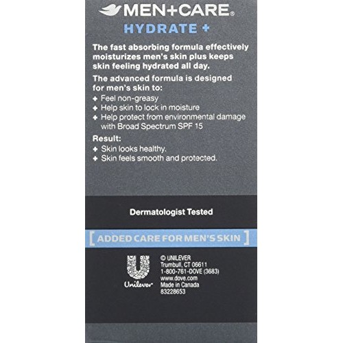 Dove Men + Care Face Lotion Hydrate + 1.69 OZ - Buy Packs and SAVE (Pack of 3)