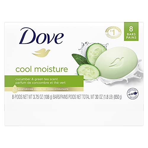 Dove Skin Care Beauty Bar For Softer Skin Cucumber and Green Tea More Moistur...