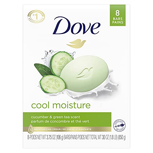 Dove Skin Care Beauty Bar For Softer Skin Cucumber And Green Tea More Moistur...