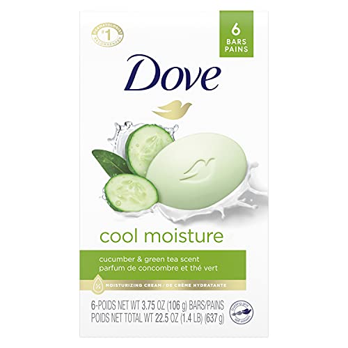 Dove Skin Care Beauty Bar for Softer Skin, Cucumber & Green Tea More Moisturi...