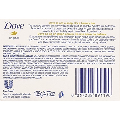 Dove White Cream Bar 4.75 Oz / 135 Gr (Pack of 12)