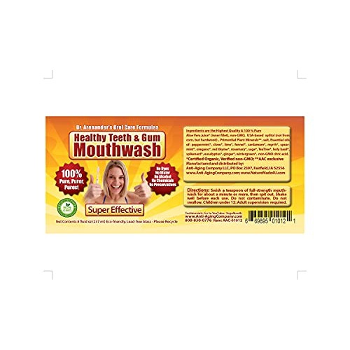 Gum Disease Help, Gum Recession Help - MOUTHWASH – 100 % Pure & Healthy - Org...