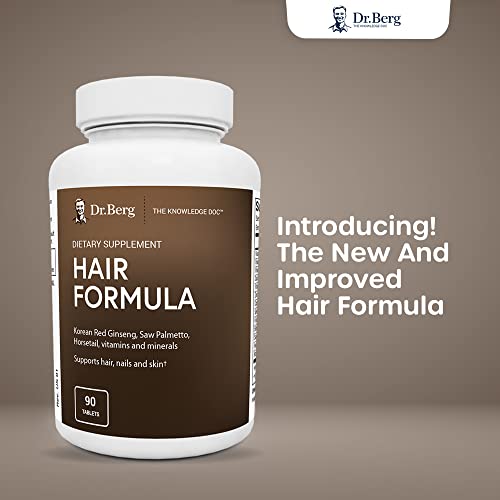 Dr. Berg’s Hair Formula Supplement - Supports Healthy Hair Skin & Nails w/ DH...