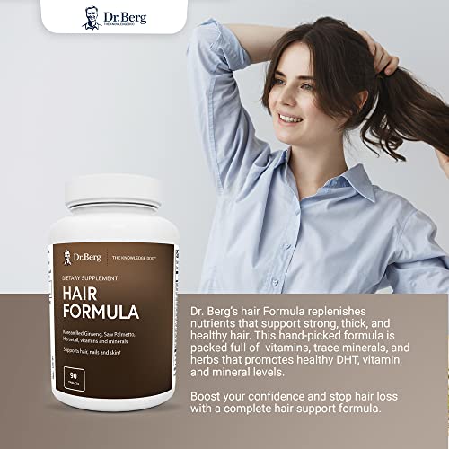 Dr. Berg’s Hair Formula Supplement - Supports Healthy Hair Skin & Nails w/ DH...