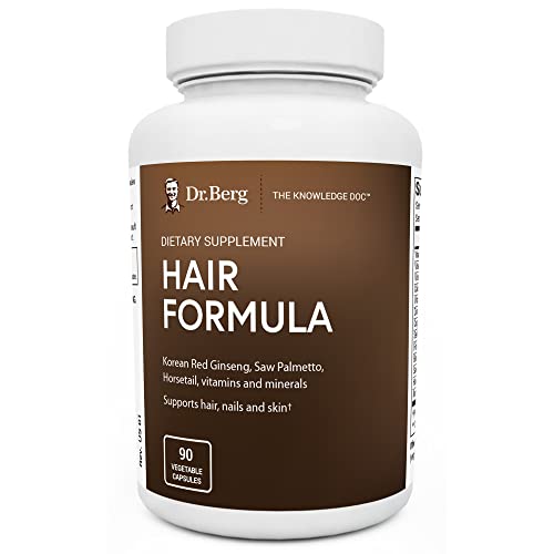 Dr. Berg’s Hair Formula Supplement - Supports Healthy Hair Skin & Nails w/ DH...