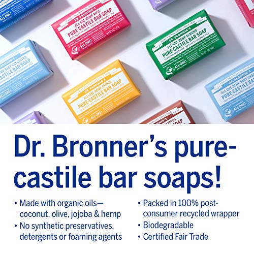 Dr. Bronner’s - Pure-Castile Bar Soap (Citrus, 5 ounce, 6-Pack) - Made with O...