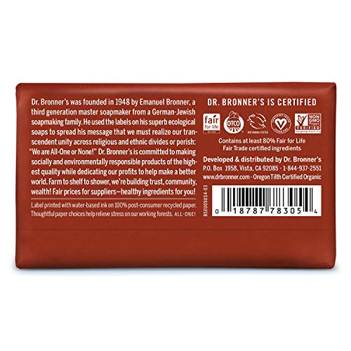 Dr. Bronner’s - Pure-Castile Bar Soap (Eucalyptus, 5 ounce, 6-Pack) - Made wi...