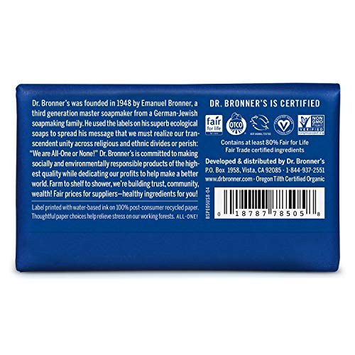 Dr. Bronner’s - Pure-Castile Bar Soap (Peppermint, 5 ounce) - Made with Organ...