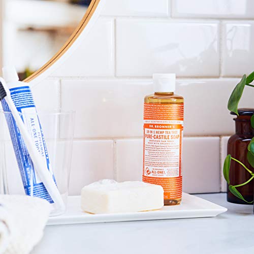 Dr. Bronner’s - Pure-Castile Liquid Soap (Tea Tree, 8 ounce) - Made with Orga...