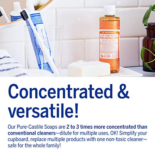 Dr. Bronner’s - Pure-Castile Liquid Soap (Tea Tree, 8 ounce) - Made with Orga...