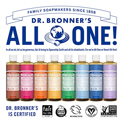 Dr. Bronner’s - Pure-Castile Liquid Soap (Tea Tree, 8 ounce) - Made with Orga...