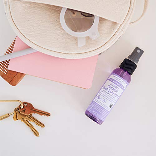 Dr. Bronner's - Organic Hand Sanitizer Spray (Lavender, 2 ounce, 6-Pack) - Si...