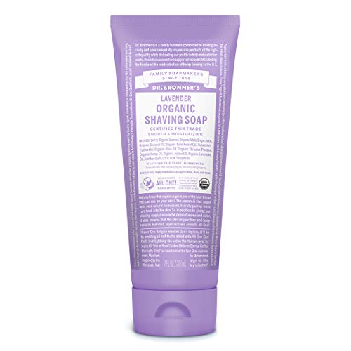 Dr. Bronner's - Organic Shaving Soap (Lavender, 7 Ounce) - Certified Organic,...