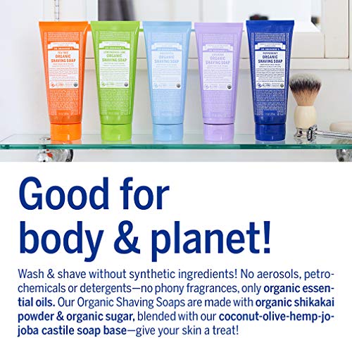 Dr. Bronner's - Organic Shaving Soap (Lavender, 7 Ounce) - Certified Organic,...