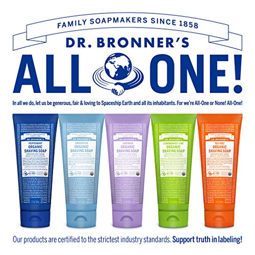 Dr. Bronner's - Organic Shaving Soap (Lavender, 7 Ounce) - Certified Organic,...