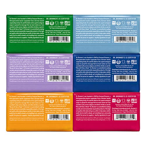 Dr. Bronner's - Pure-Castile Bar Soap (5 Ounce Variety Gift Pack) Almond, Uns...