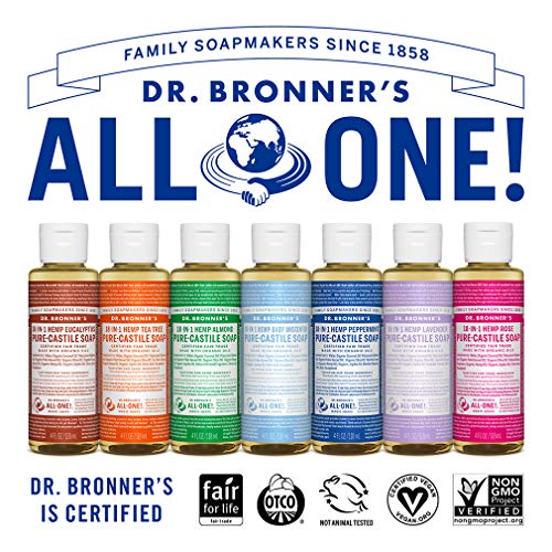 Dr. Bronners - Pure-Castile Liquid Soap (Baby Unscented, 4 Ounce) - Made with...