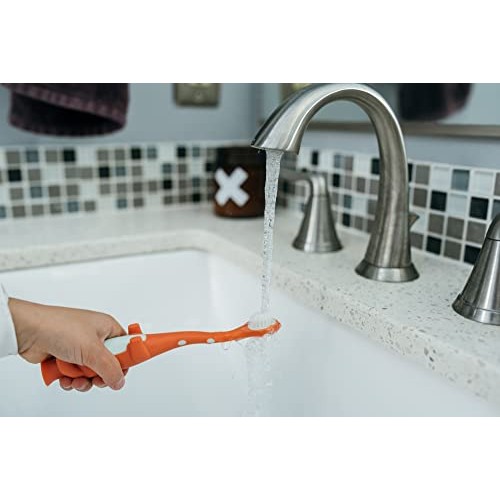 Dr. Brown's Toddler Toothbrush, Dinosaur, Green and Orange, 2-Pack