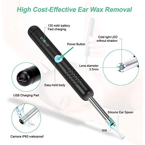 Earwax Removal Tool with Camera,Earwax Cleaner Tools with 1080P FHD Wireless ...