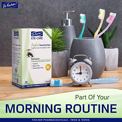Dr. Fischer Premium, Purified, Non-Irritating & Hypoallergenic Eyelid Wipes– ...