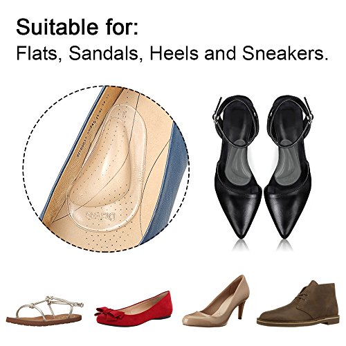 Dr. Foot's Arch Support Shoe Insoles for Flat Feet, Gel Arch Inserts for Plan...