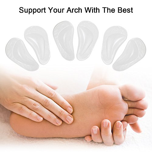 Dr. Foot's Arch Support Shoe Insoles for Flat Feet, Gel Arch Inserts for Plan...