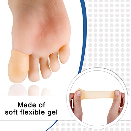 Dr. Foot's Gel Toe Caps Prevents Callus Relieve Pain from Corns, Blisters, Ha...