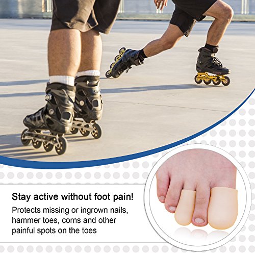 Dr. Foot's Gel Toe Caps Prevents Callus Relieve Pain from Corns, Blisters, Ha...