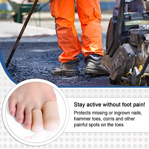 Dr. Foot's Gel Toe Caps Prevents Callus Relieve Pain from Corns, Blisters, Ha...