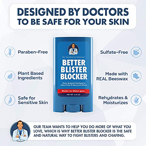 Dr. Frederick’s Original Better Blister Blocker 0.90 oz - 2 Pack - Anti Chafi...