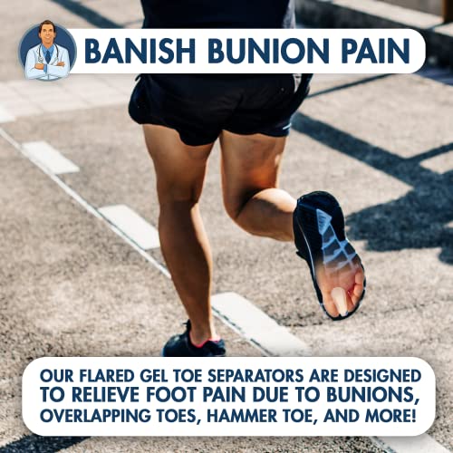 Dr. Frederick’s Original Flared Gel Toe Separators - 6 Pieces - Toe Spacers -...