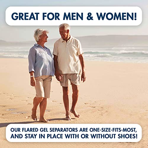 Dr. Frederick’s Original Flared Gel Toe Separators - 6 Pieces - Toe Spacers -...