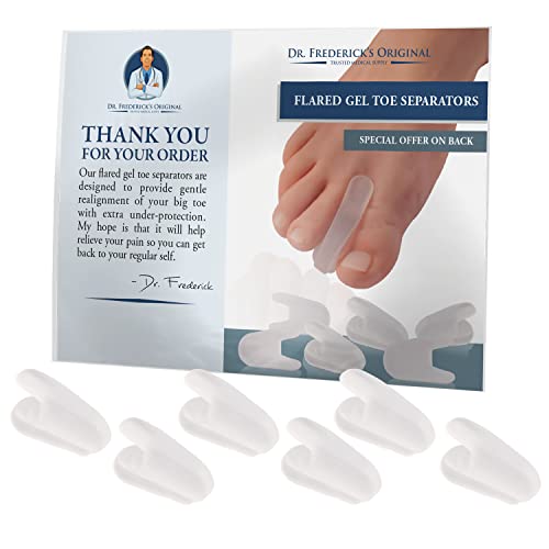 Dr. Frederick’s Original Flared Gel Toe Separators - 6 Pieces - Toe Spacers -...