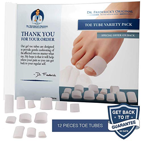 Dr Frederick’s Original Gel Toe Tubes 12 Piece Variety Pack - Small, Medium a...