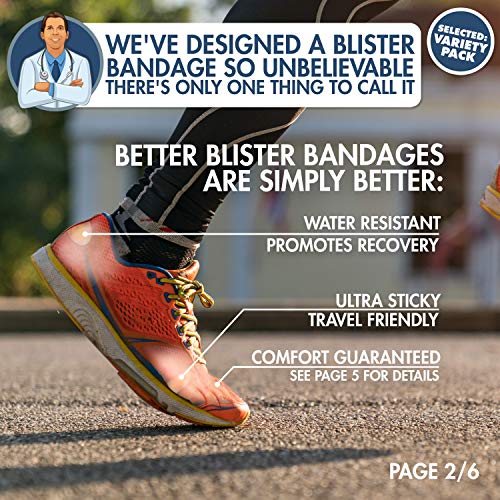 Dr. Frederick's Original Better Blister Bandages - 12 ct Variety - Waterproof...