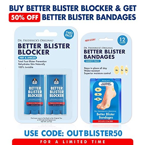 Dr. Frederick's Original Better Blister Bandages - 12 ct Variety - Waterproof...