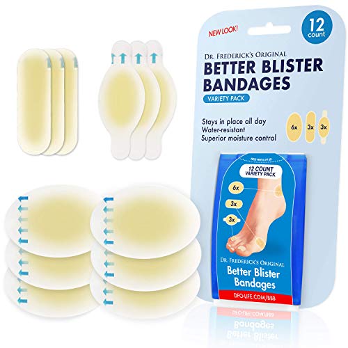 Dr. Frederick's Original Better Blister Bandages - 12 ct Variety - Waterproof...
