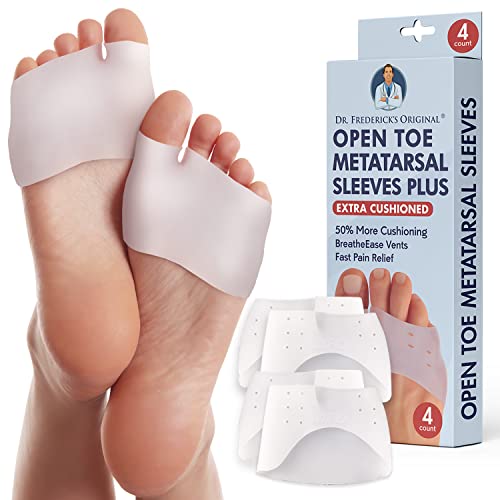 Dr. Frederick's Original Metatarsal Sleeves Plus - 50% More Cushioning - 4 Pi...
