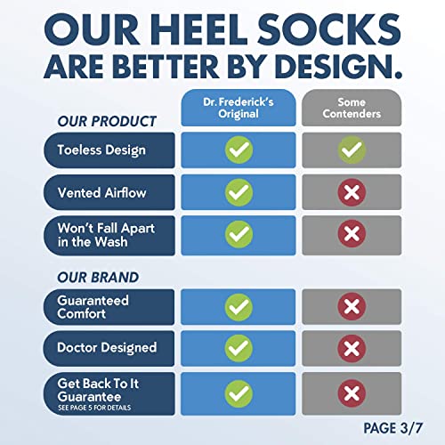 Dr. Frederick's Original Moisturizing Heel Socks for Cracked Heel Treatment -...