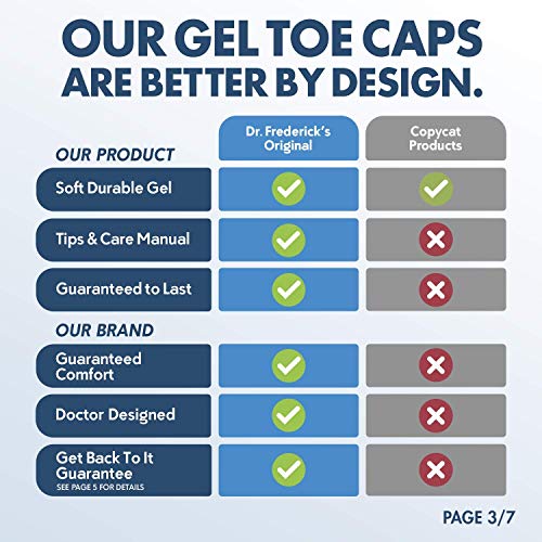 Dr. Frederick's Original Soft Gel Toe Protectors - 12 Pieces - Cushioning Toe...